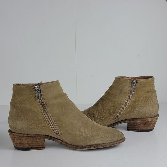 Frye Carson Piping Suede Leather Women's Booties - Picture 11 of 14